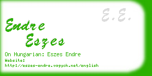 endre eszes business card